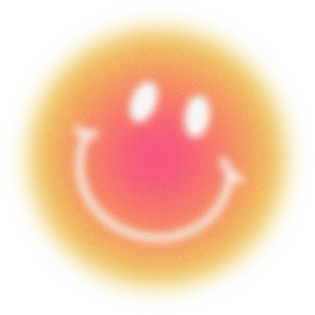 Blurry Glowing Gradient Smiling Face 